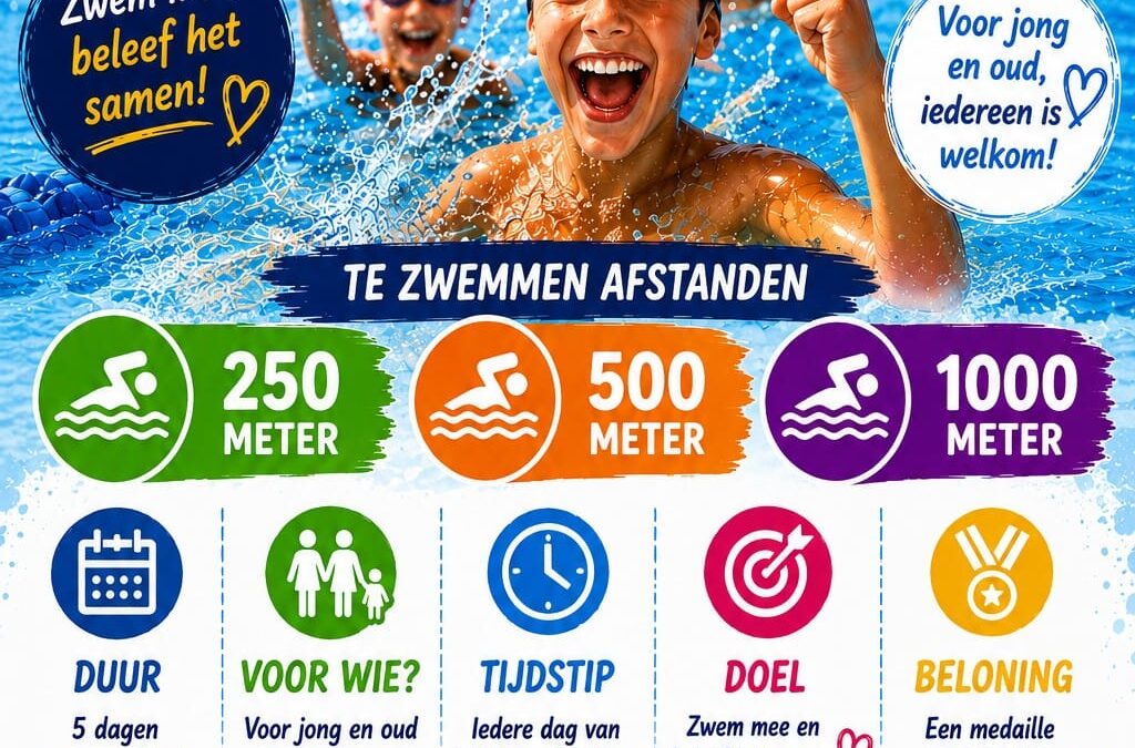 Zwemvierdaagse van 1 t/m 5 juni
